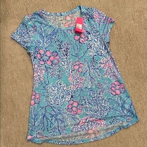 Lilly Pulitzer Etta Top. Brand New with tags. Blue Ibiza pattern.
